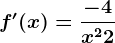 f'(x)=\frac-4x^2+2