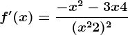 f'(x)=\frac-x^2-3x+4(x^2+2)^2