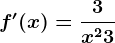 f'(x)=\frac3x^2+3