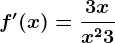 f'(x)=\frac3xx^2+3