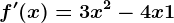 f'(x)=3x^2-4x+1
