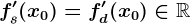 f's(x0)=f'd(x0)\in\mathbbR
