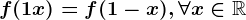 f(1+x)=f(1-x),\forall x\in \mathbbR