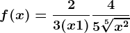 f(x)=\frac23(x+1)+\frac45\sqrt[5]x^2