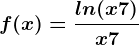 f(x)=\fracln(x+7)x+7