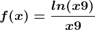 f(x)=\fracln(x+9)x+9