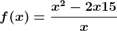 f(x)=\fracx^2-2x+15x