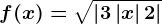 f(x)=\sqrt\left | 3\left | x \right |+2\right |