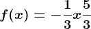 f(x)=-\frac13x+\frac53