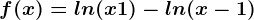 f(x)=ln(x+1)-ln(x-1)