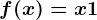f(x)=x+1