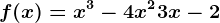 f(x)=x^3-4x^2+3x-2