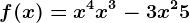 f(x)=x^4+x^3-3x^2+5