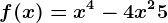 f(x)=x^4-4x^2+5