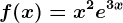 f(x)=x^2e^3x