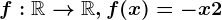f:\mathbbR--> \mathbbR, f(x)=-x+2