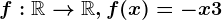 f:\mathbbR--> \mathbbR, f(x)=-x+3