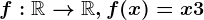 f:\mathbbR--> \mathbbR, f(x)=x+3