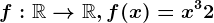 f:\mathbbR--> \mathbbR,f(x)=x^3+2