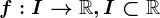 f:I--> \mathbbR,I\subset \mathbbR