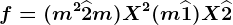 f=(m^2+\widehat2m)X^2+(m+\widehat1)X+\widehat2
