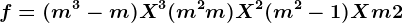 f=(m^3-m)X^3+(m^2+m)X^2+(m^2-1)X+m+2