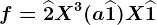 f=\widehat2X^3+(a+\widehat1)X+\widehat1