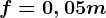f=0,05m