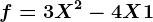 f=3X^2-4X+1