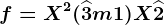f=X^2+(\widehat3m+1)X+\widehat2