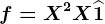 f=X^2+X+\widehat1
