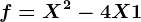 f=X^2-4X+1
