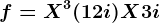 f=X^3+(1+2i)X+3+i