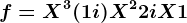 f=X^3+(1+i)X^2+2iX+1
