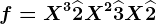 f=X^3+\widehat2X^2+\widehat3X+\widehat2