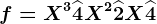 f=X^3+\widehat4X^2+\widehat2X+\widehat4