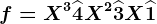 f=X^3+\widehat4X^2+\widehat3X+\widehat1