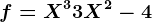 f=X^3+3X^2-4