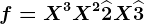 f=X^3+X^2+\widehat2X+\widehat3