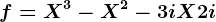 f=X^3-X^2-3iX+2i