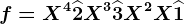 f=X^4+\widehat2X^3+\widehat3X^2+X+\widehat1