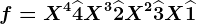 f=X^4+\widehat4X^3+\widehat2X^2+\widehat3X+\widehat1