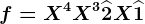 f=X^4+X^3+\widehat2X+\widehat1