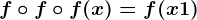 f\circ f\circ f(x)=f(x+1)