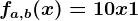 fa,b(x)=10x+1