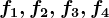 f1,f2,f3,f4
