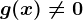 g(x)\neq0