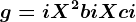 g=iX^2+biX+ci