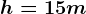 h = 15 m