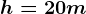 h = 20 m